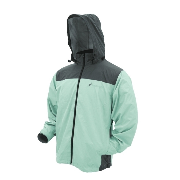 Frogg Togg Jackets & Blazers - Frogg Toggs Green Performance Hooded Full Zip Jacket / Coat Size Small